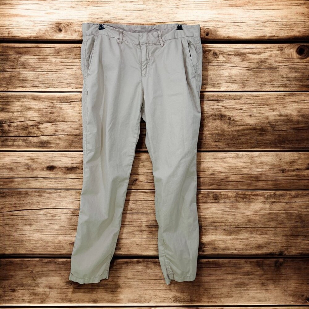 Sundance Pants Womens 10 Beige Cotton Casual Tapered Minimalist